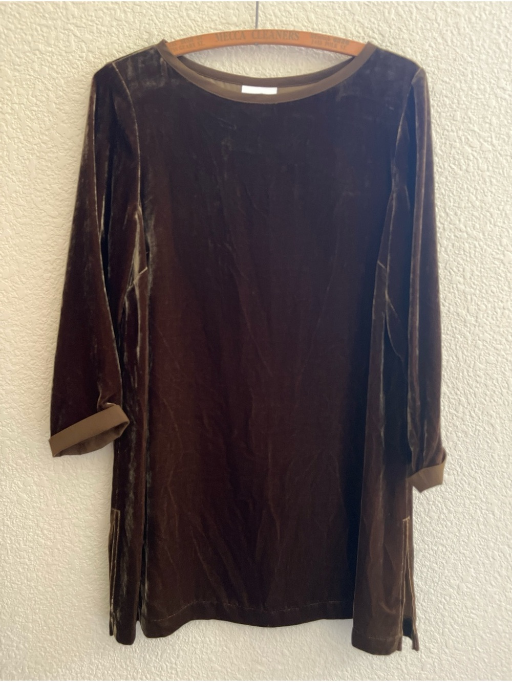 J Jill Brown Velvet Tunic Women’s Size XS